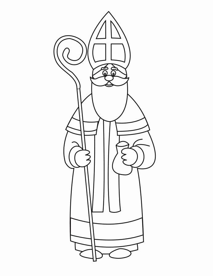 Disegno da colorare san nicola