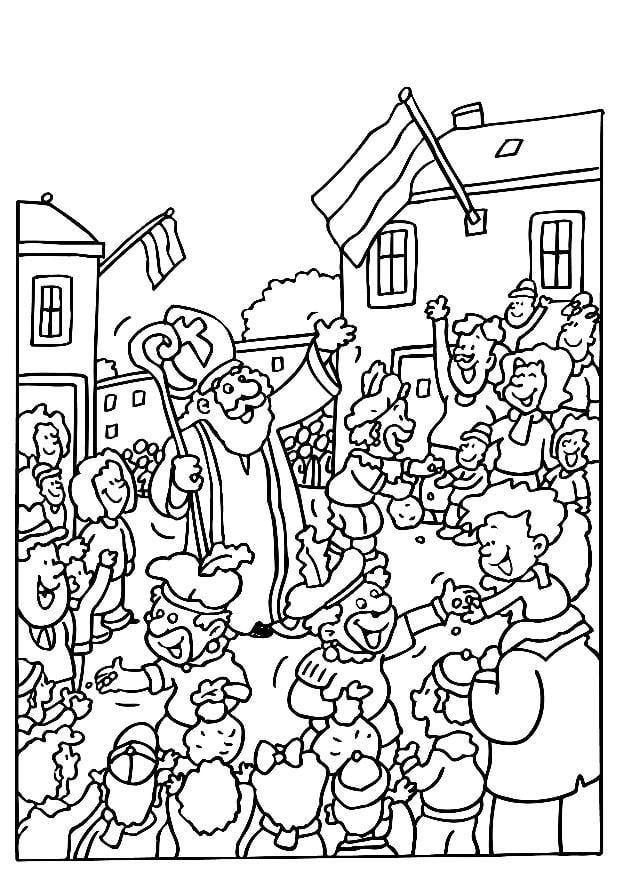 Disegno da colorare san nicola