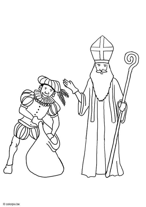 Disegno da colorare san nicola