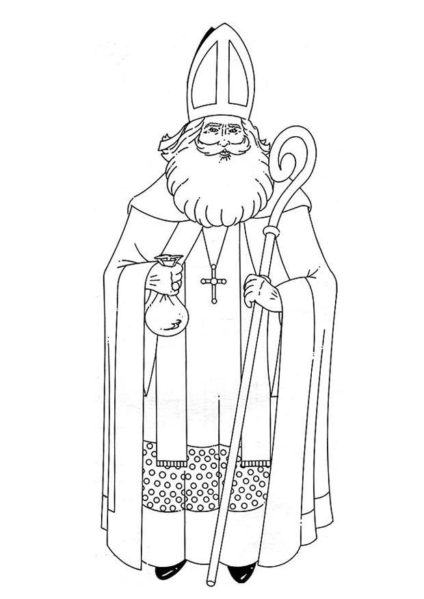 Disegno da colorare san nicola