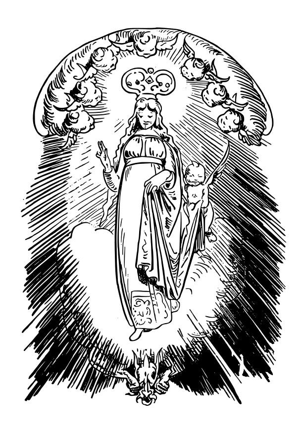 Disegno da colorare santa maria