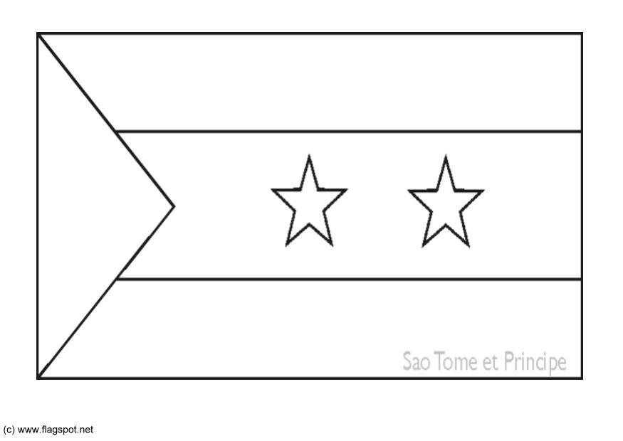 Disegno da colorare sao tome e principe
