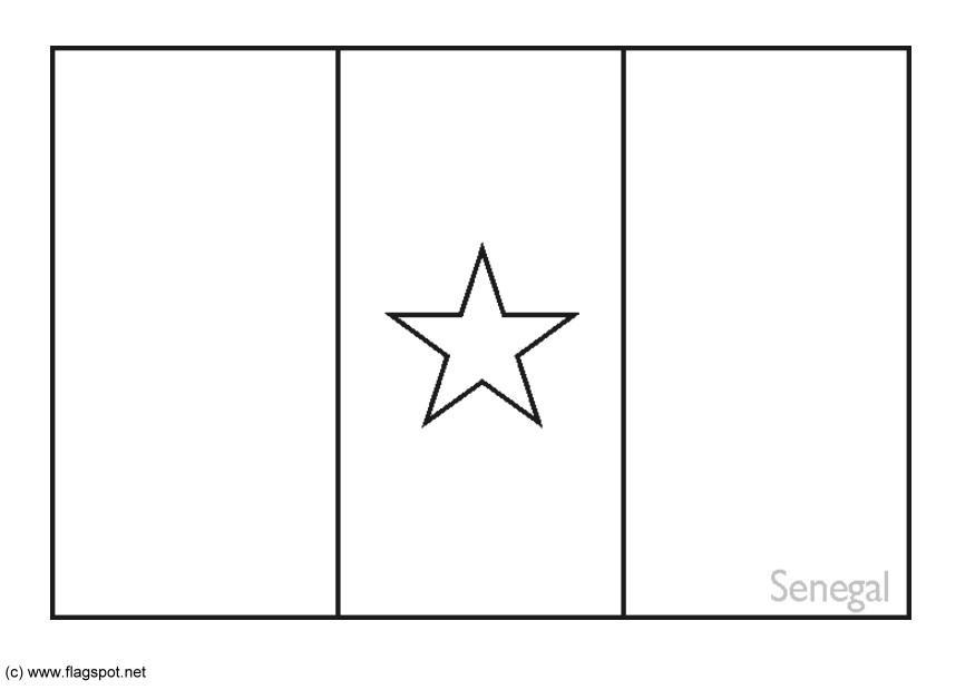 Disegno da colorare senegal