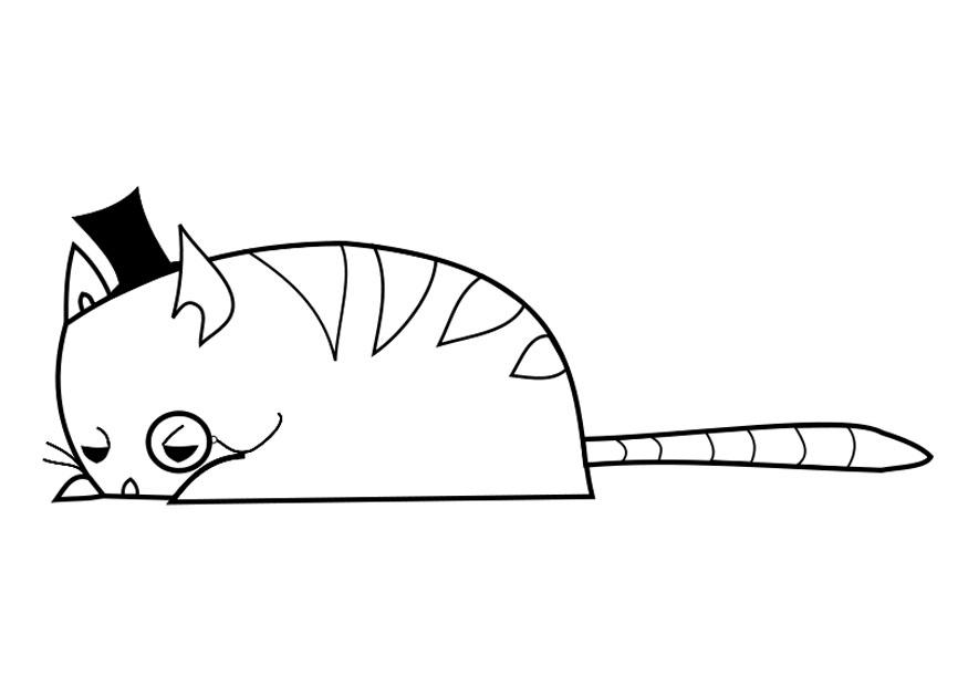 Disegno da colorare signor gatto