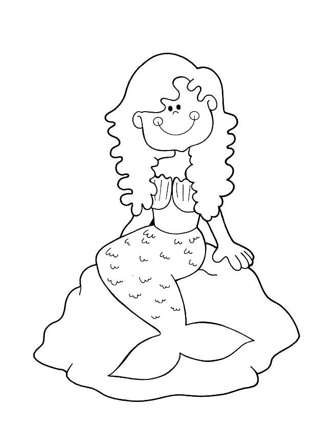 Disegno da colorare sirena