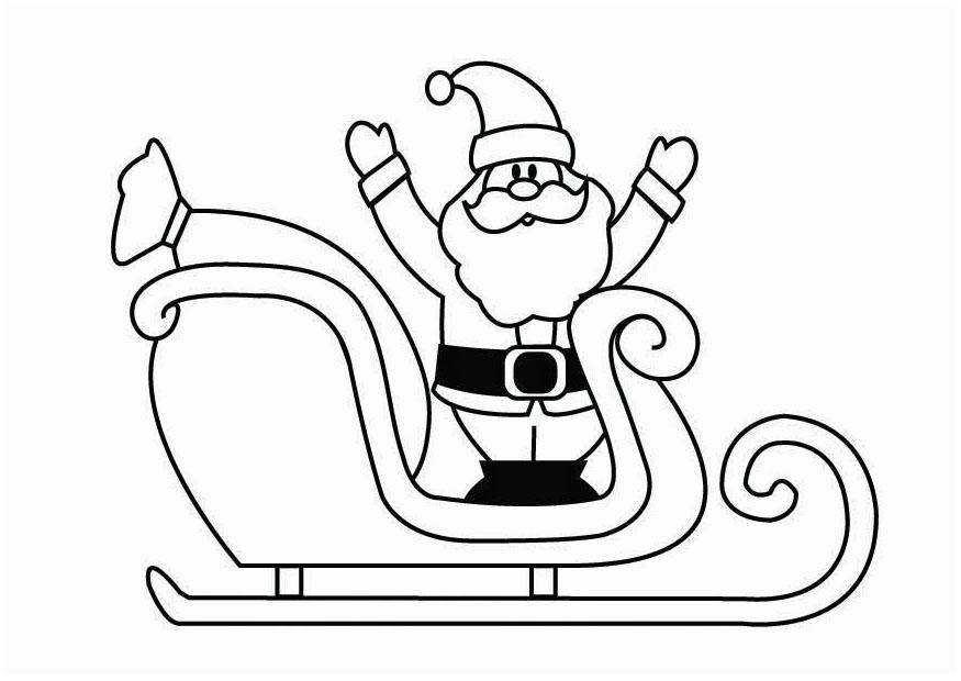 Disegno da colorare slitta di natale