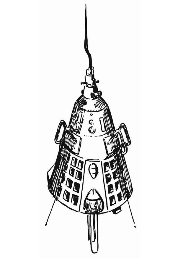 Disegno da colorare sputnik