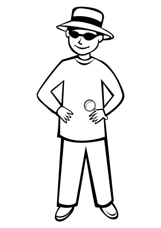 Disegno da colorare spy kid