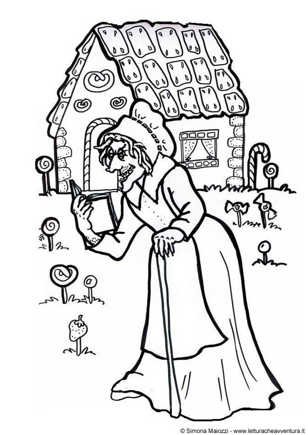 Disegno da colorare strega