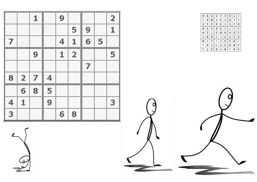 Disegno da colorare sudoku - muoversi
