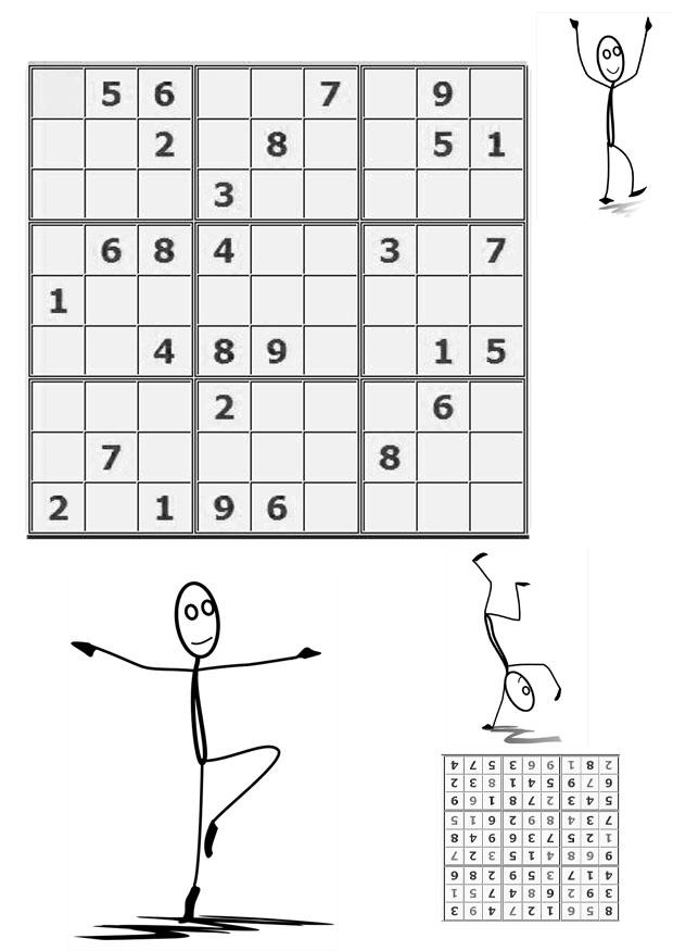 Disegno da colorare sudoku - muoversi