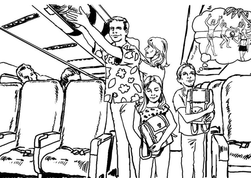 Disegno da colorare sullaereo