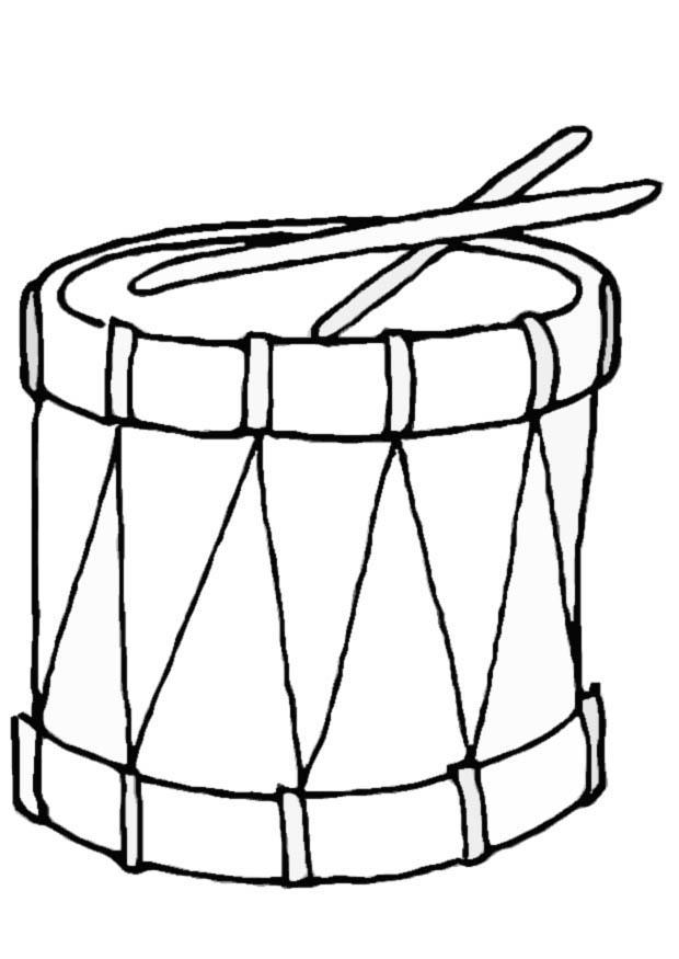 Disegno da colorare tamburello