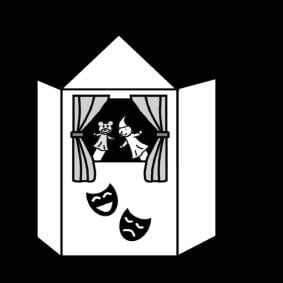 Disegno da colorare teatrino