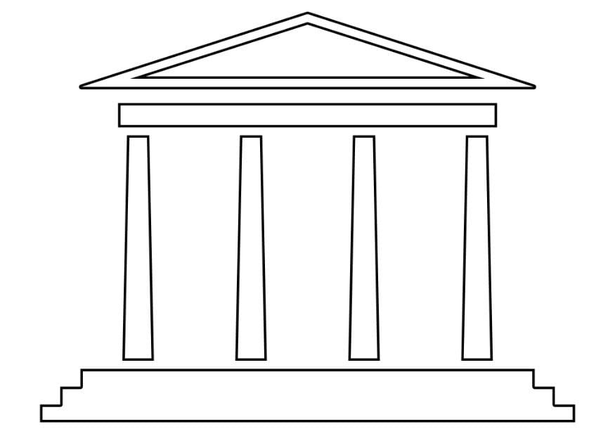 Disegno da colorare tempio