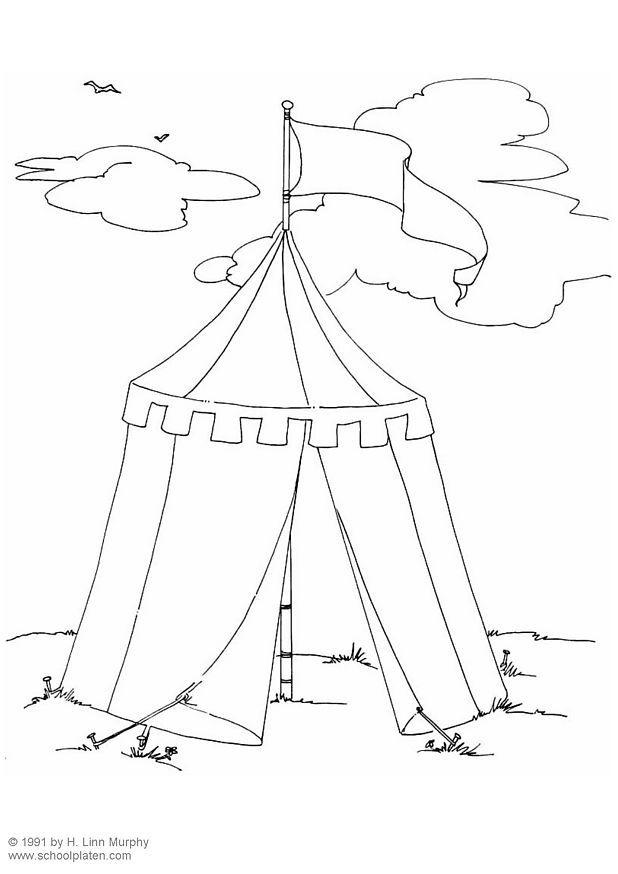 Disegno da colorare tenda