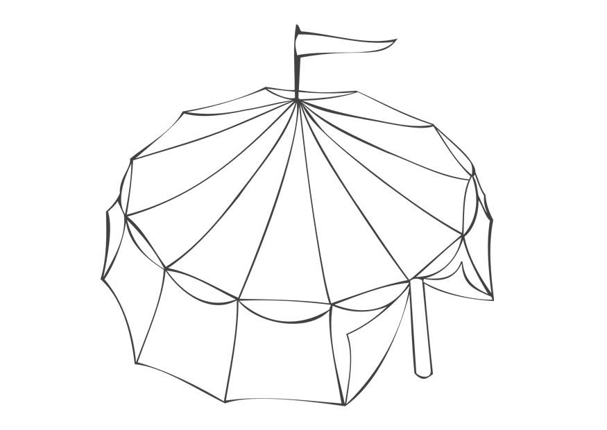 Disegno da colorare tendone da circo
