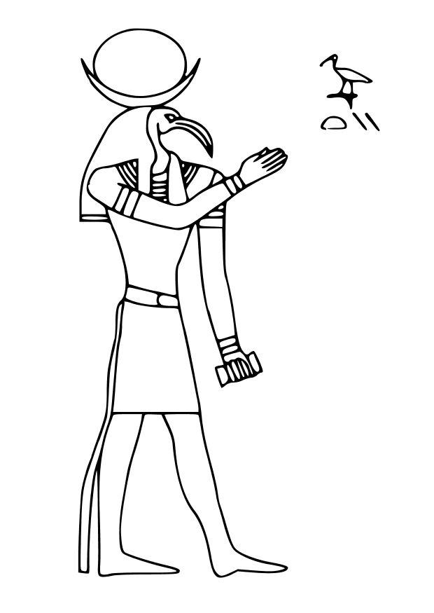 Disegno da colorare thot