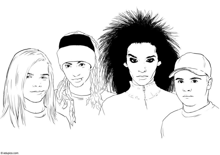 Disegno da colorare tokio hotel