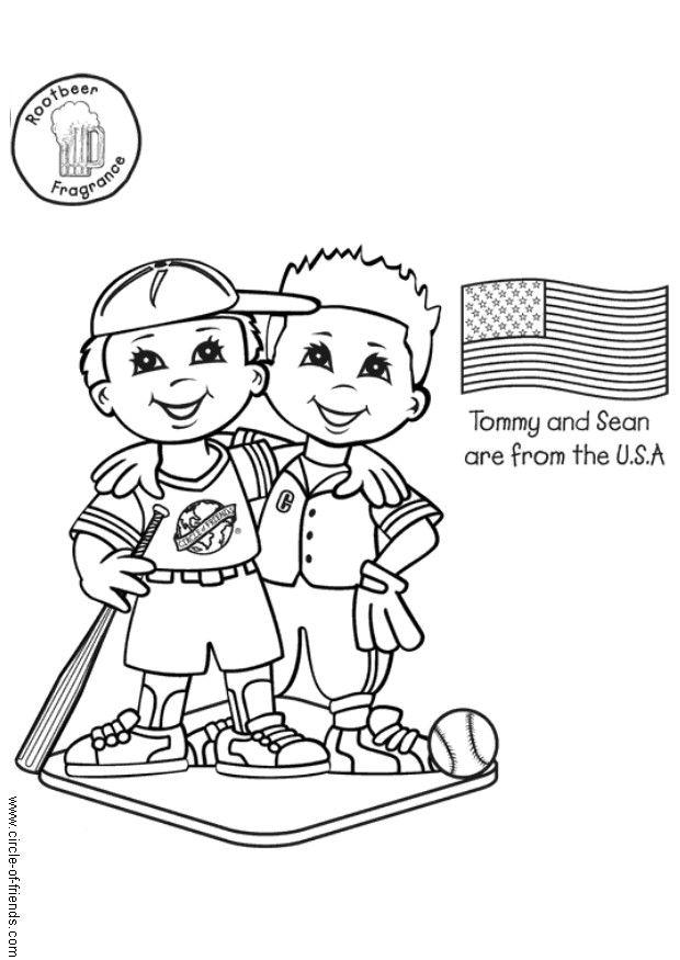 Disegno da colorare tommy e sean dagli usa