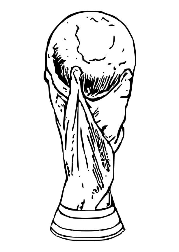 Disegno da colorare trofeo coppa del mondo