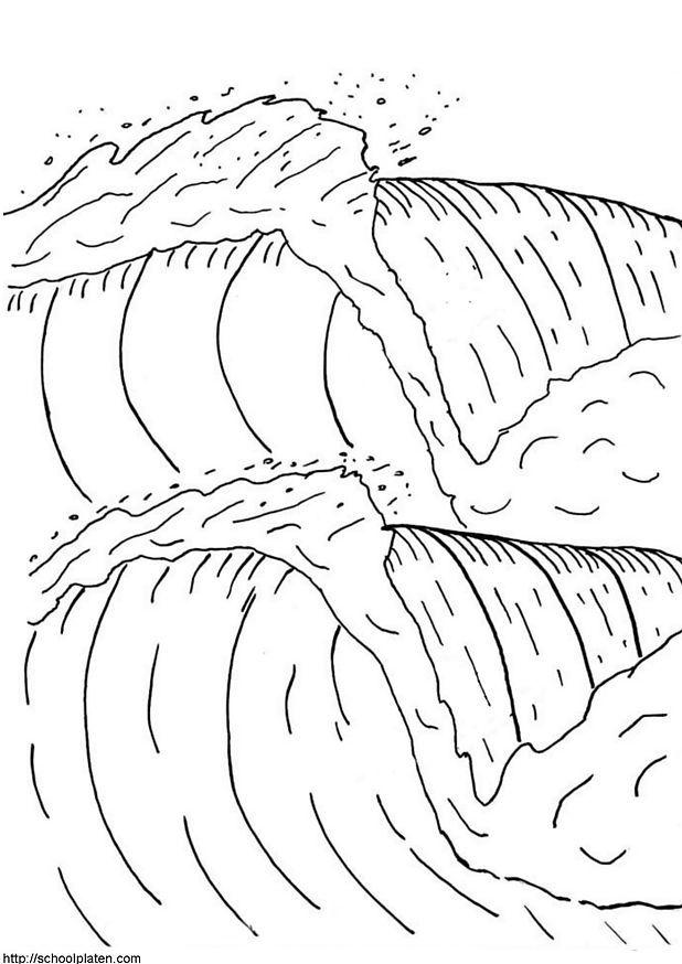 Disegno da colorare tsunami