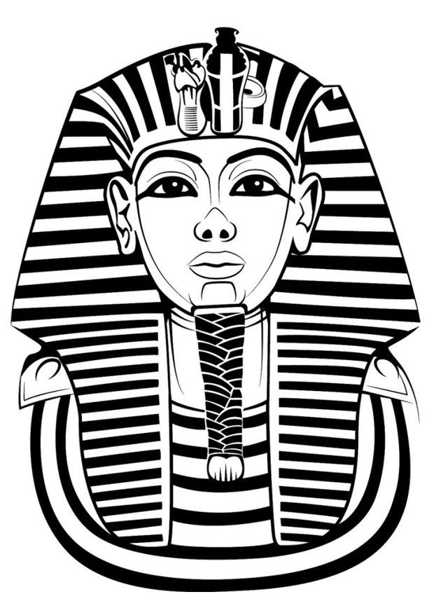 Disegno da colorare tutankhamon