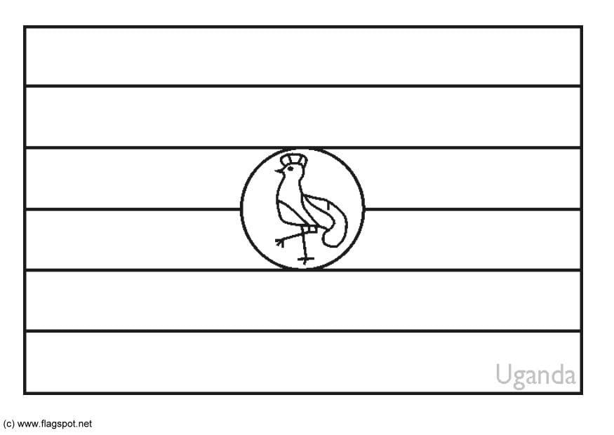 Disegno da colorare uganda