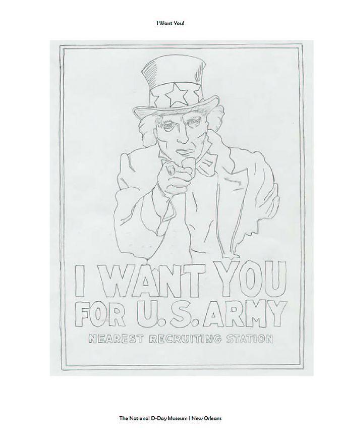 Disegno da colorare uncle sam