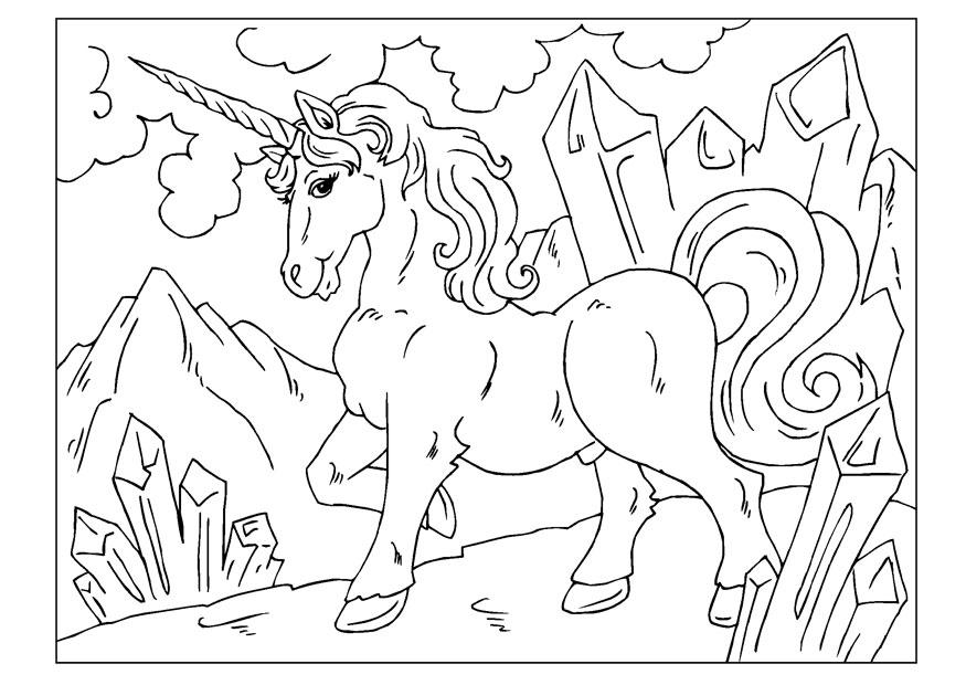 Disegno da colorare unicorno