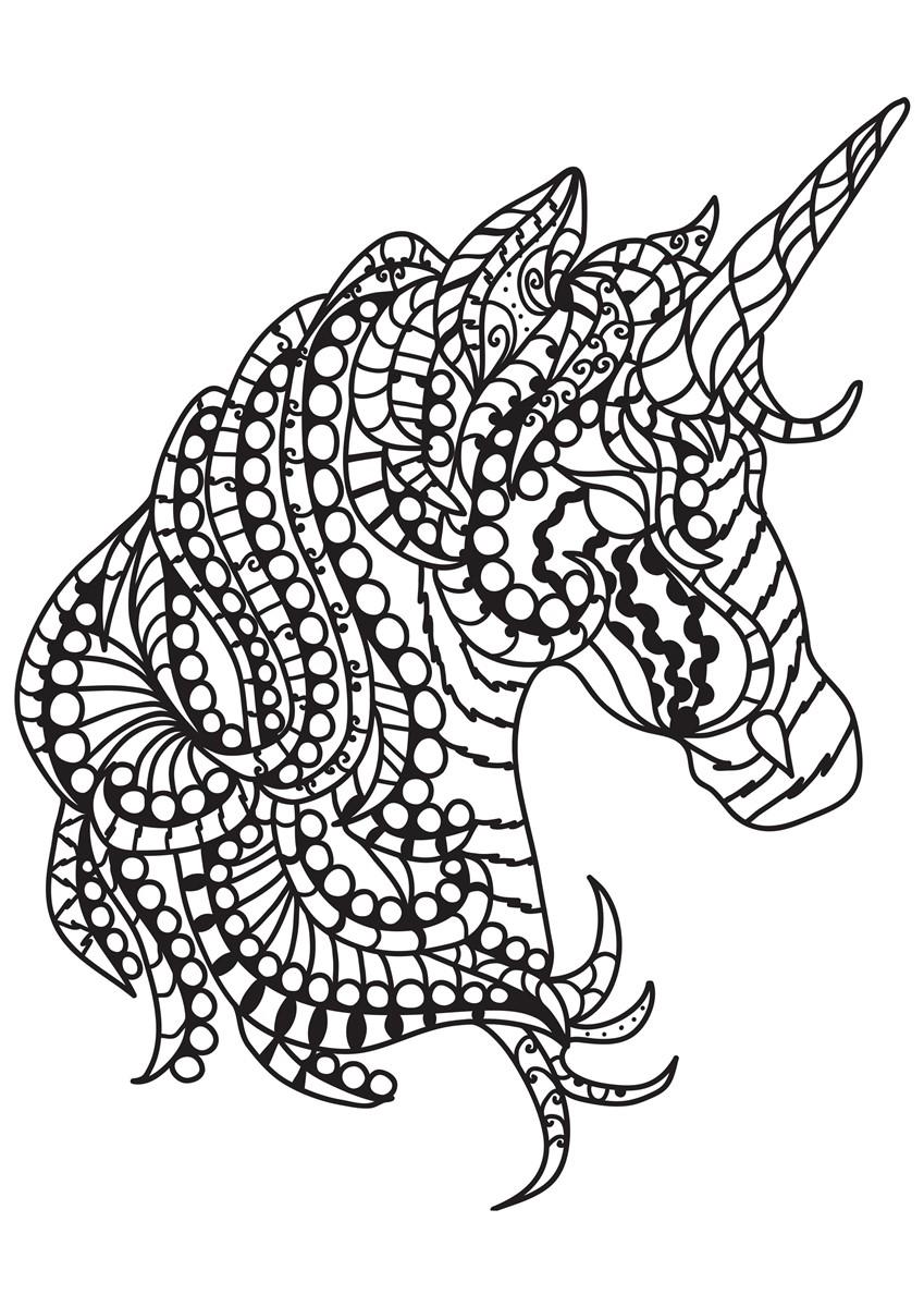 Disegno da colorare unicorno