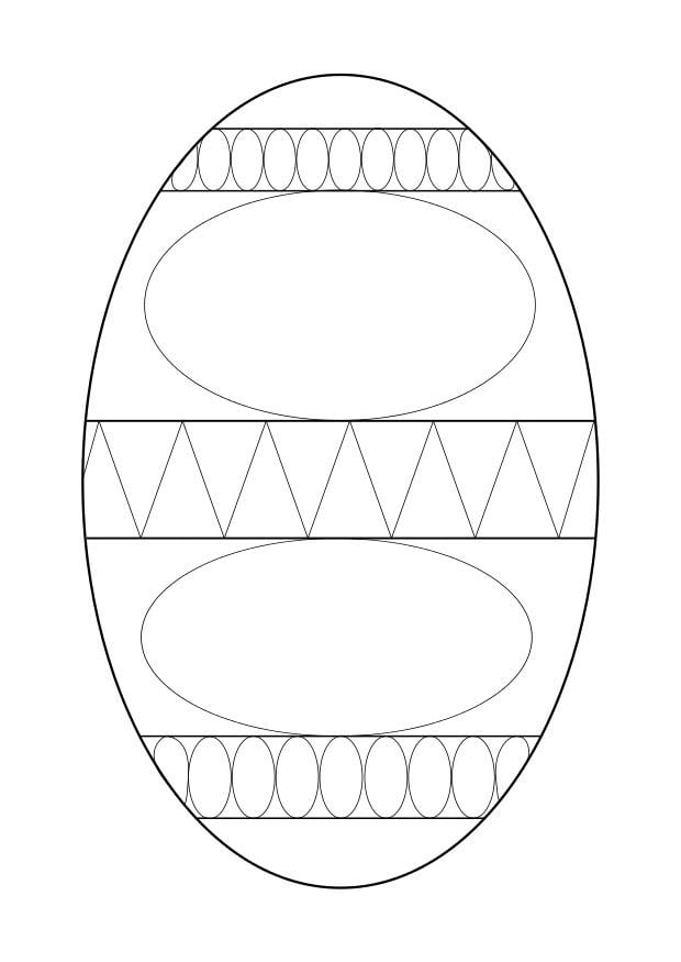 Disegno da colorare uovo di pasqua