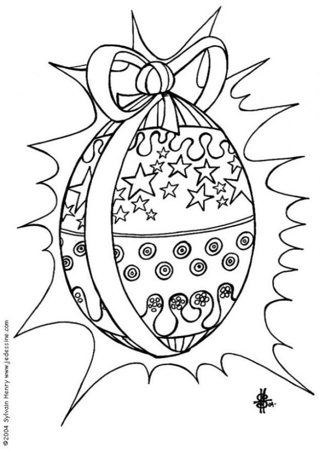 Disegno da colorare uovo di pasqua