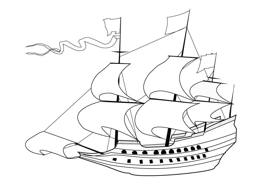Disegno da colorare veliero 17esimo secolo