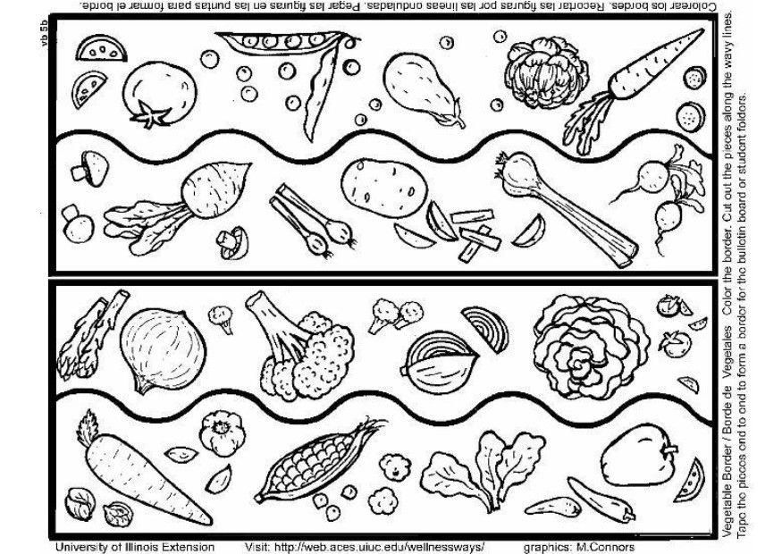 Disegno da colorare verdure