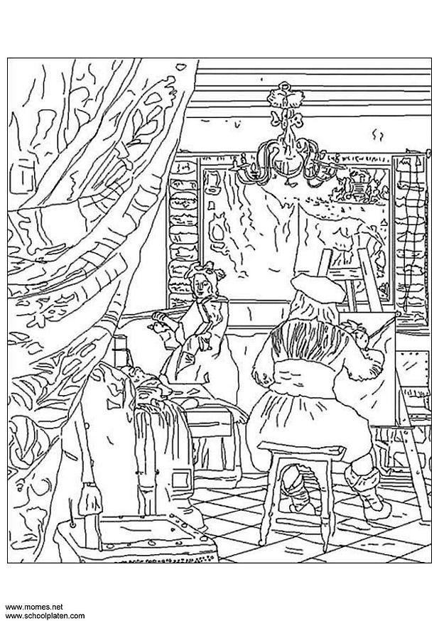 Disegno da colorare vermeer