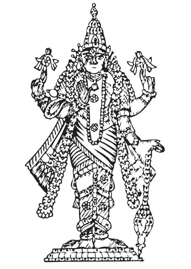Disegno da colorare vishnu