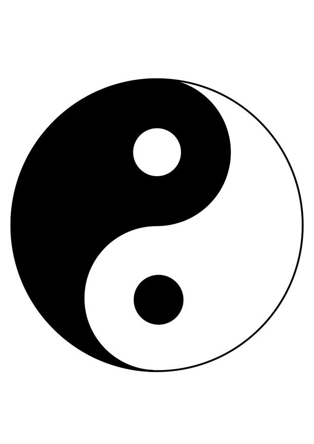 Disegno da colorare yin yang