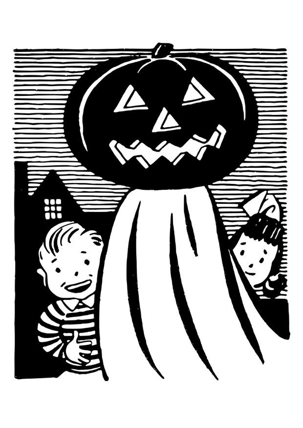 Disegno da colorare zucca