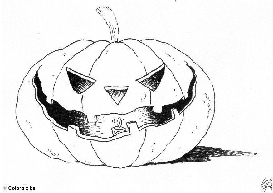 Disegno da colorare zucca