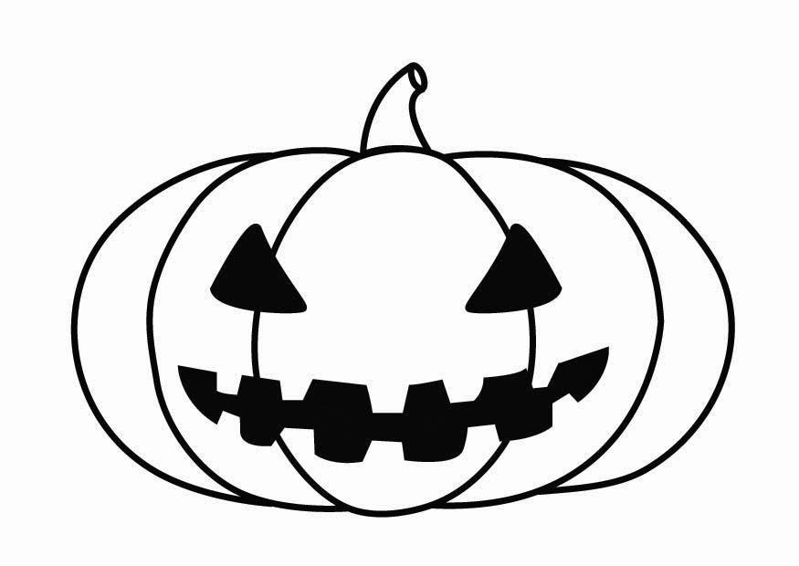 Disegno da colorare zucca di halloween