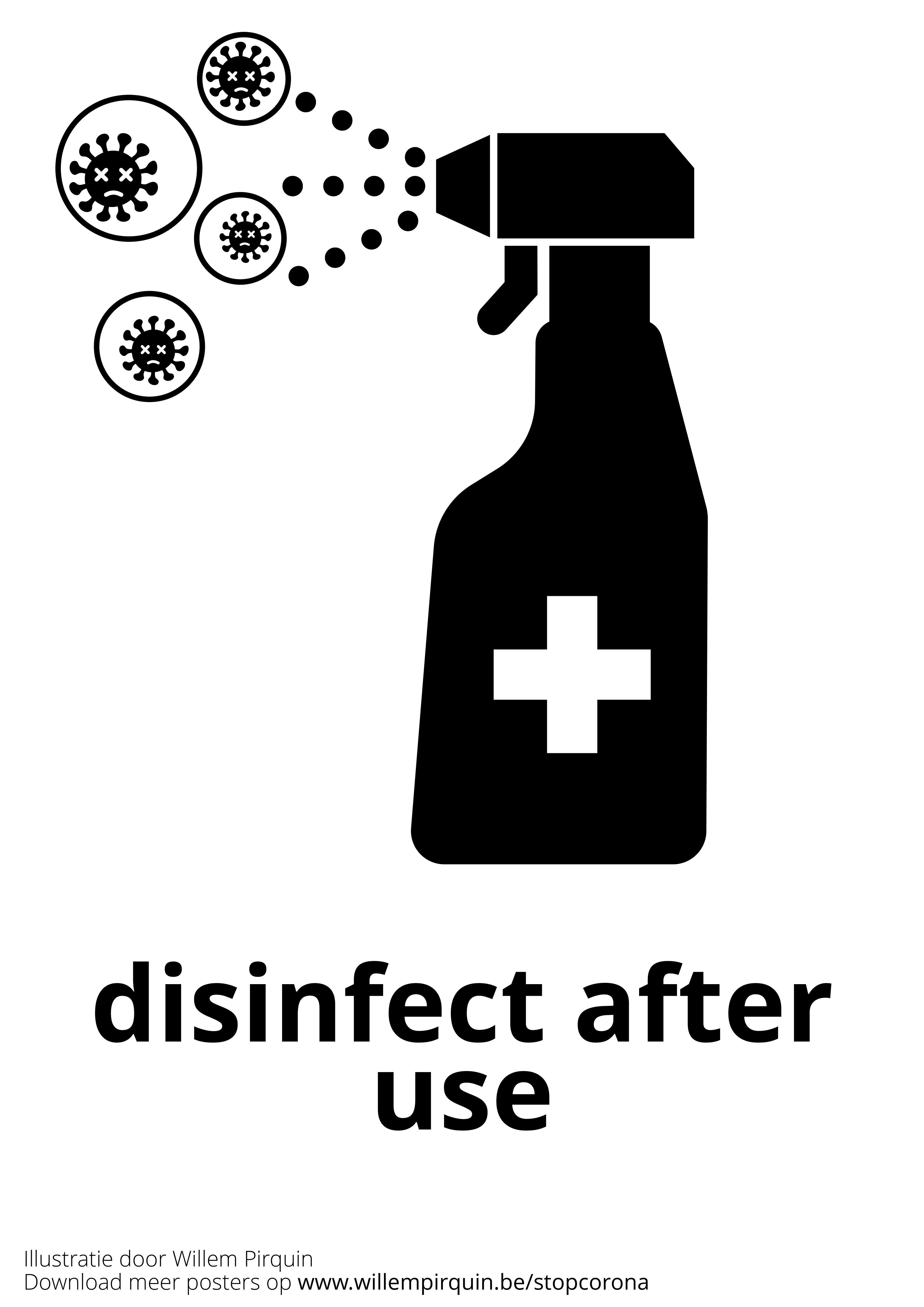 disinfettare dopo l'uso Disegno da colorare disinfettare dopo l'uso