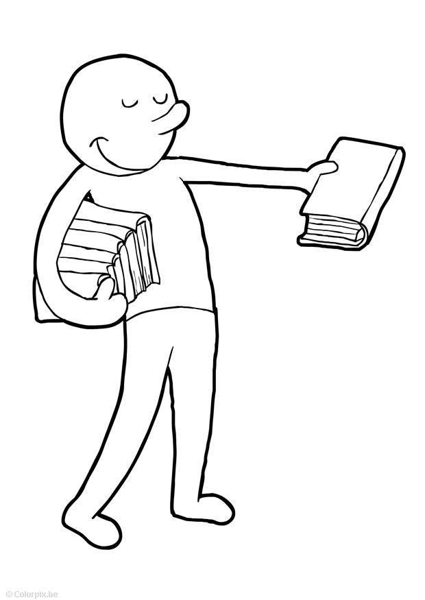 distribuire libri Disegno da colorare distribuire libri