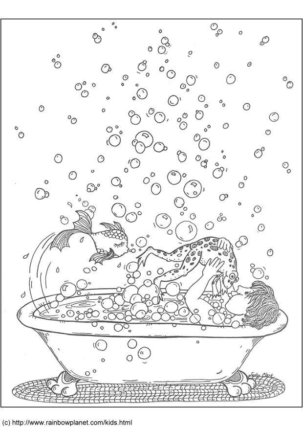 divertimento nella vasca Disegno da colorare divertimento nella vasca