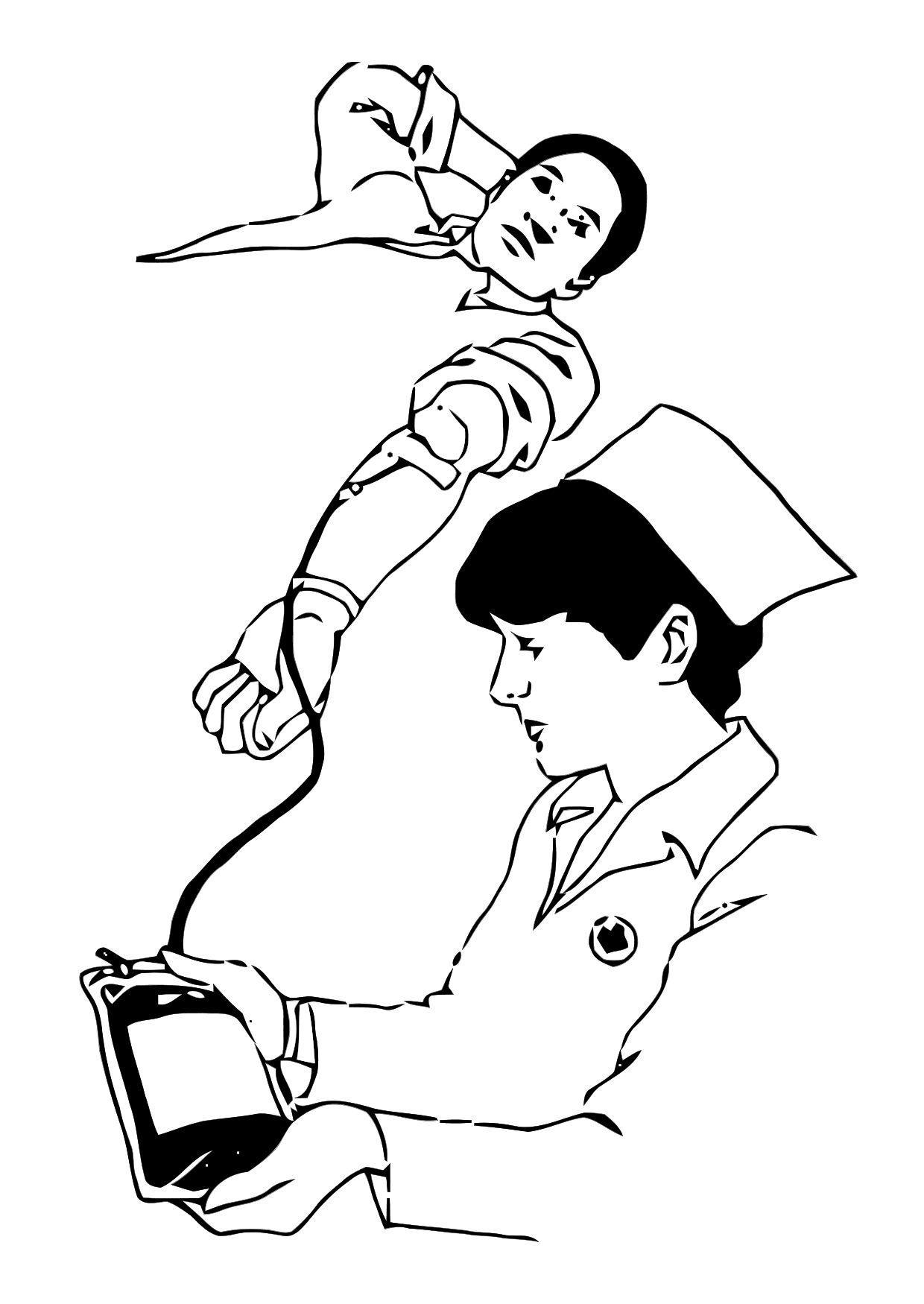 donare sangue Disegno da colorare donare sangue