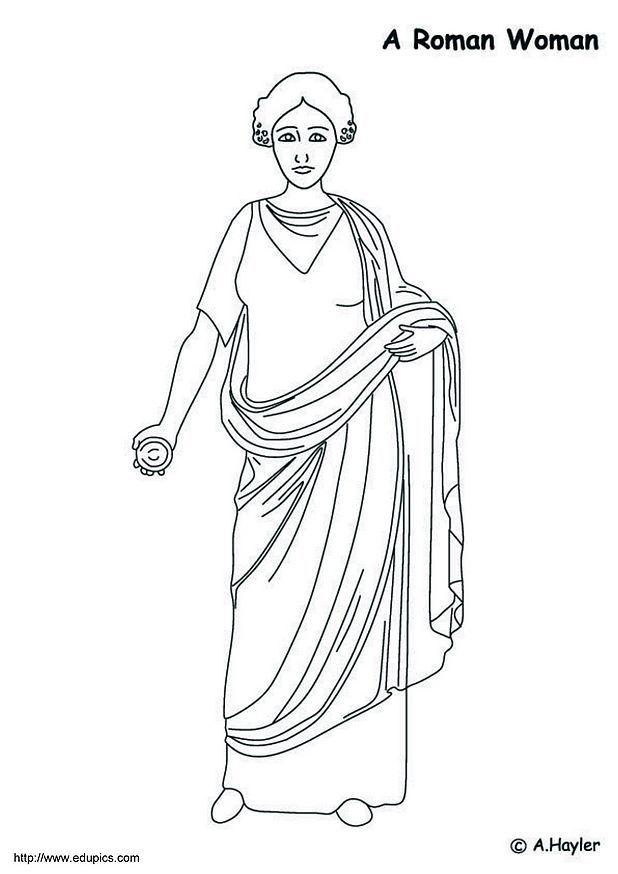 donna romana Disegno da colorare donna romana