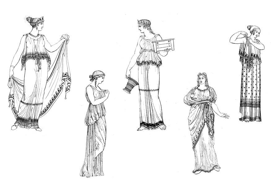 donne dellantica grecia Disegno da colorare donne dellantica grecia