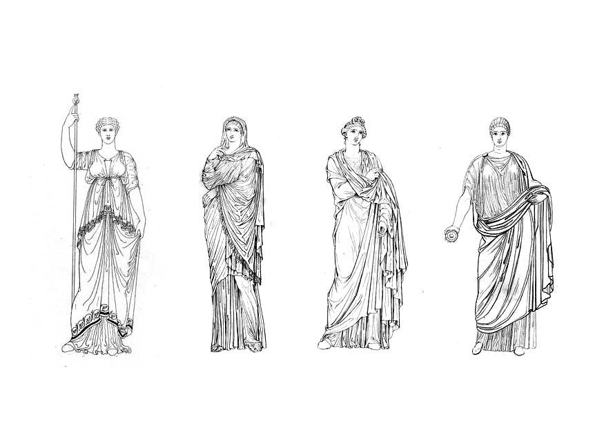 donne romane Disegno da colorare donne romane