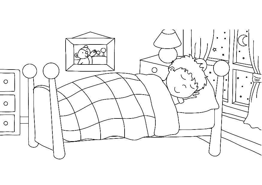 dormire Disegno da colorare dormire