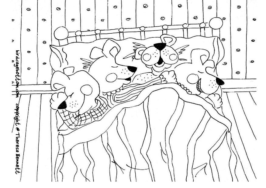 Disegno da colorare dormire